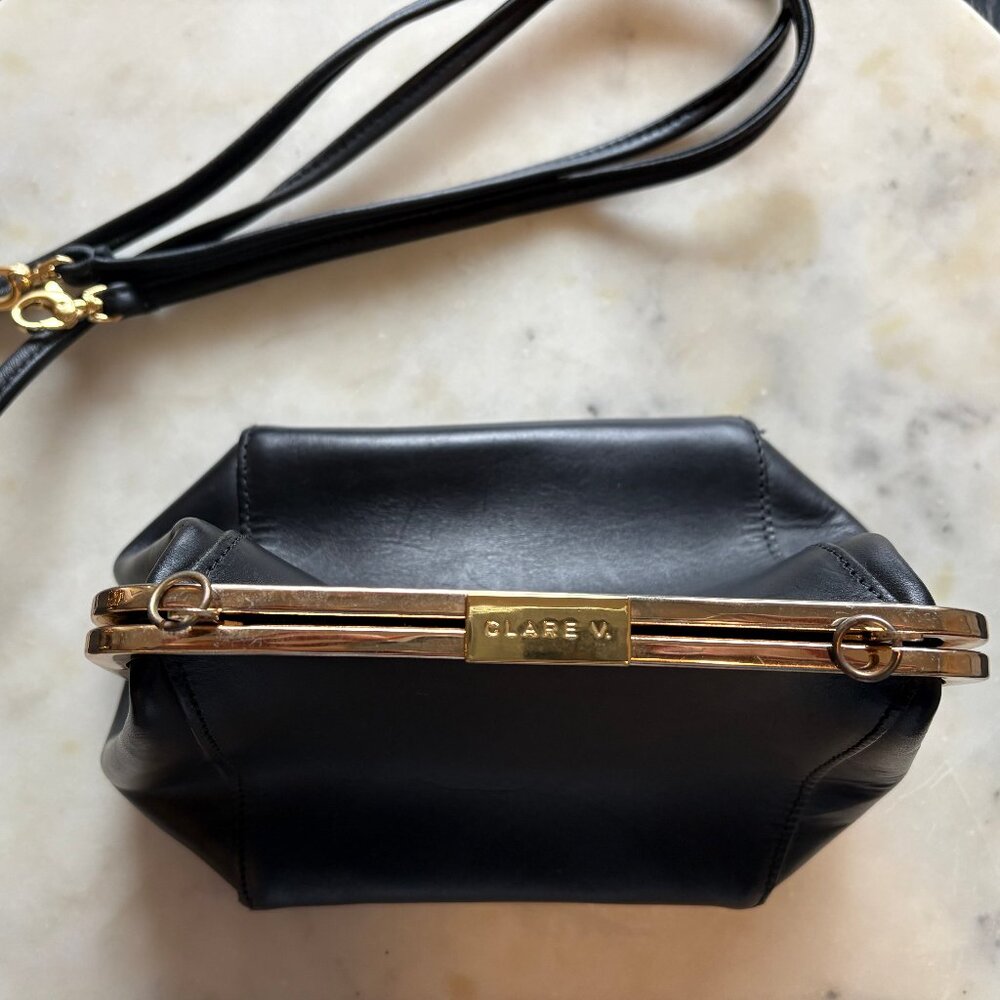 Clare V Black leather Le Box bag